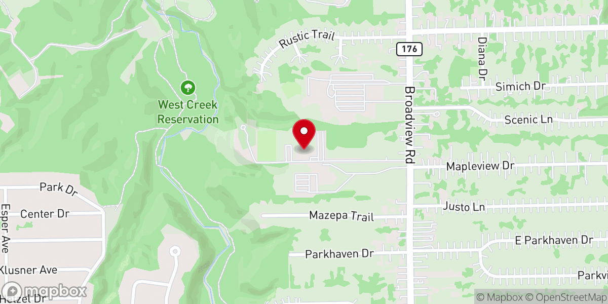 Map showing location of Pokrova Parish Banquet Hall