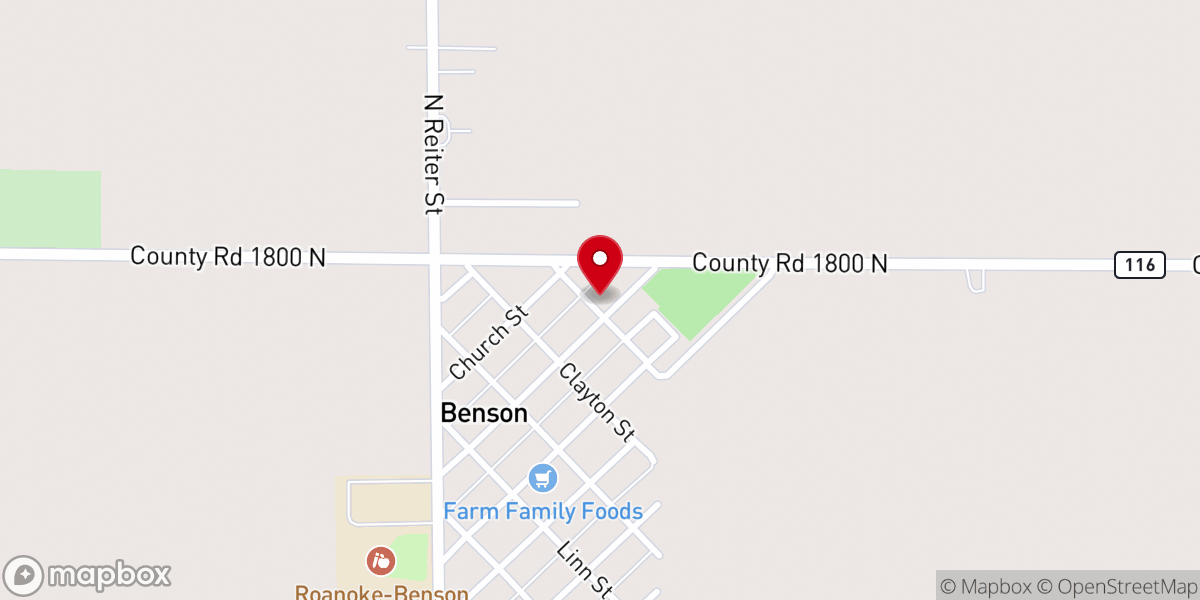 Map showing location of St Paul Lutheran Church