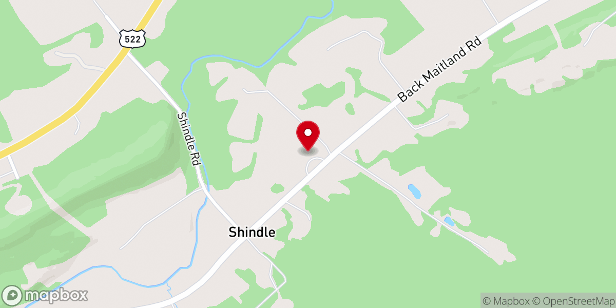 Map showing location of Mifflin County Christian Academy