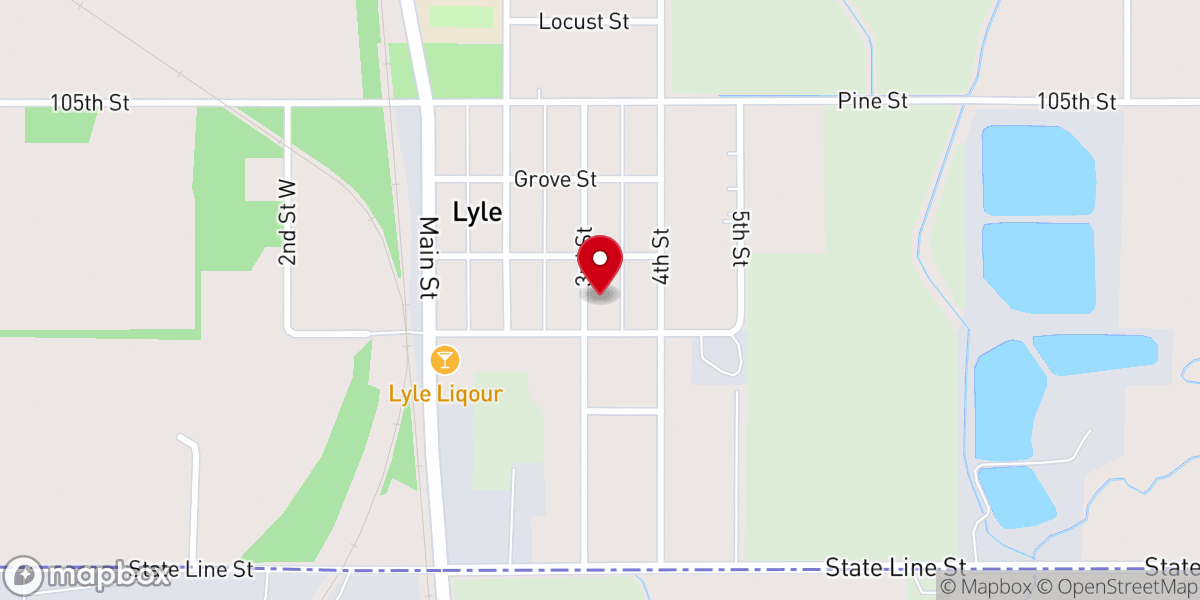 Map showing location of Queen of Peace Catholic Church