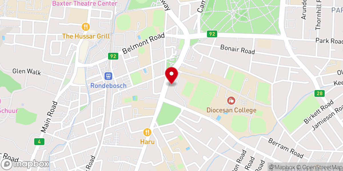 Map showing location of St Thomas's Anglican Church