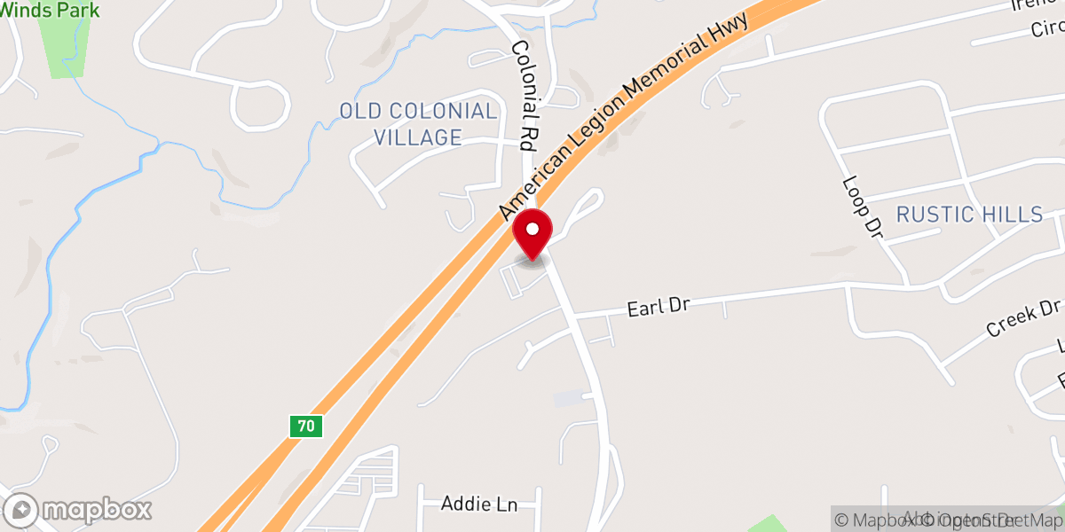 Map showing location of Grace Bible Fellowship Church