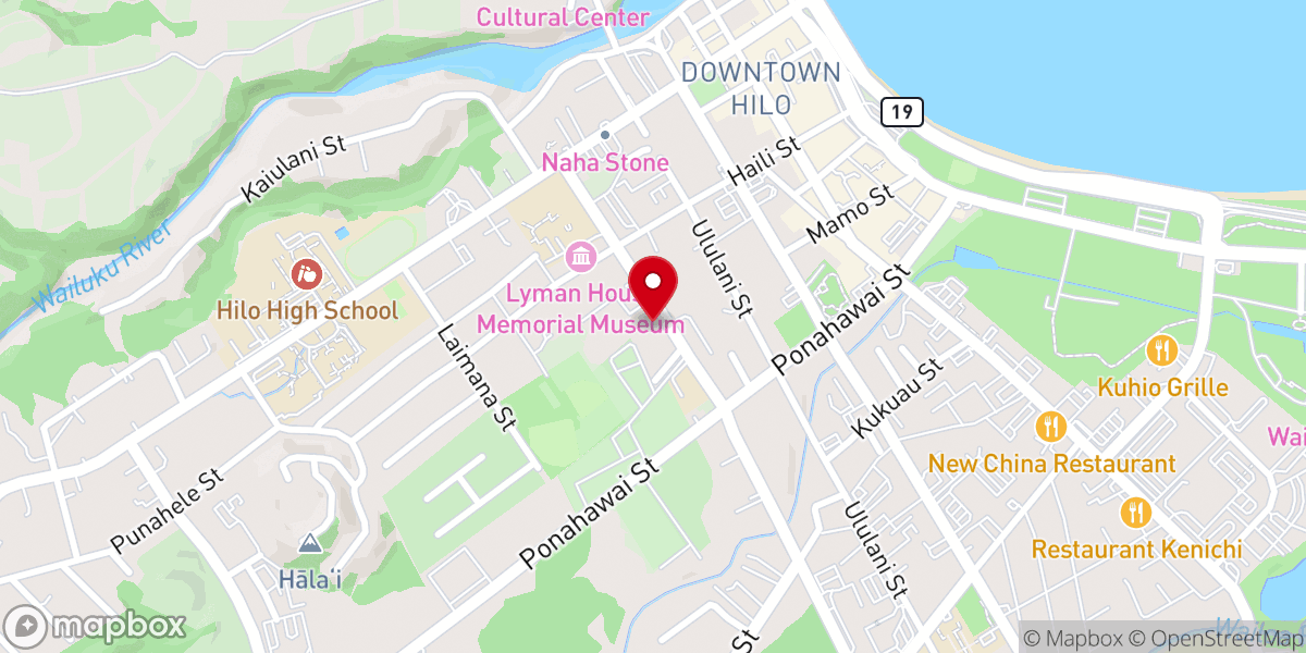 Map showing location of Glad Tidings Church