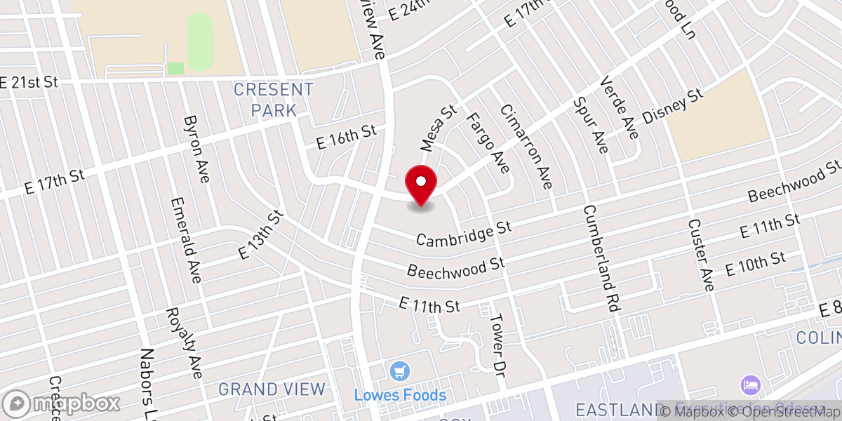 Map showing location of Odessa Tabernacle