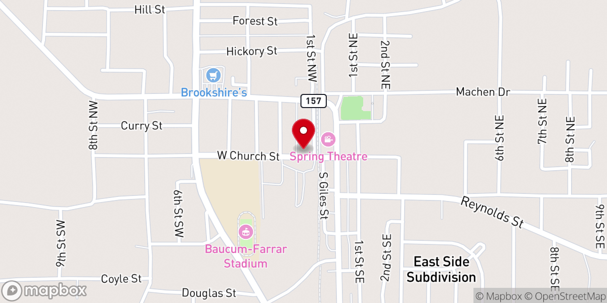 Map showing location of Carter Federal Credit Union Routing