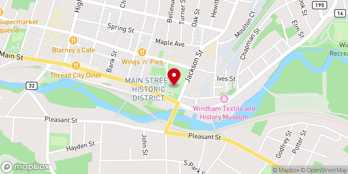 Map showing location of Main Street Historic District