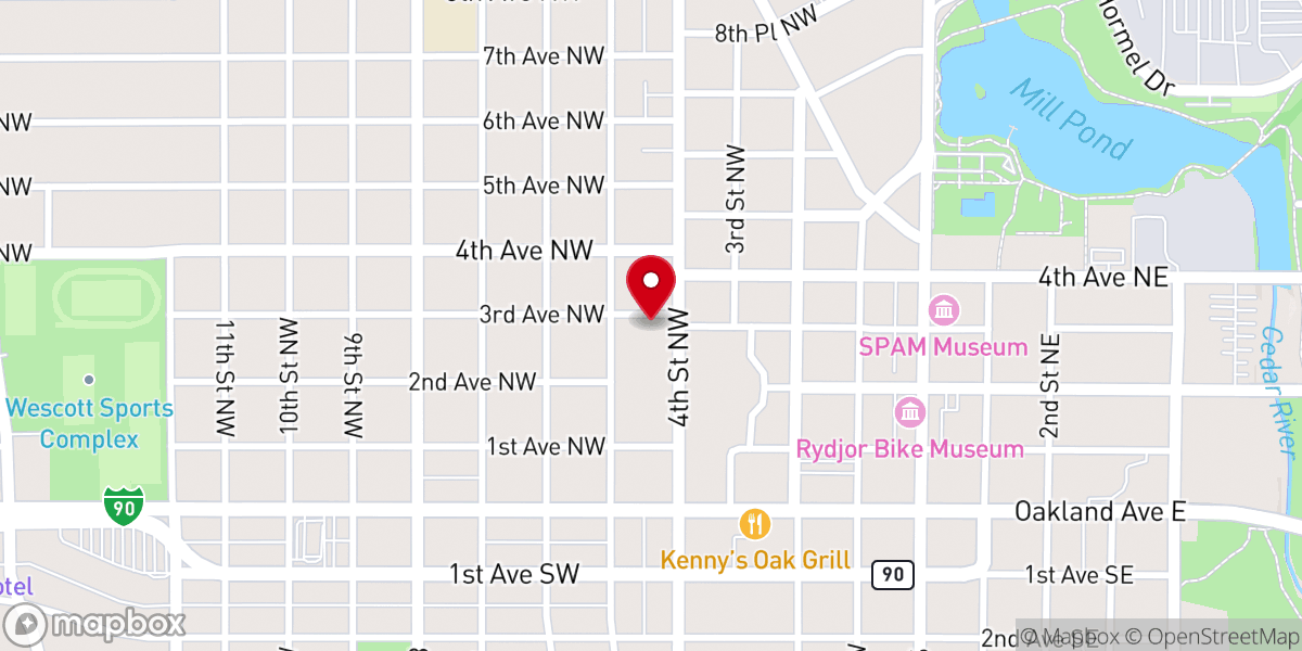 Map showing location of Pacelli Catholic Schools