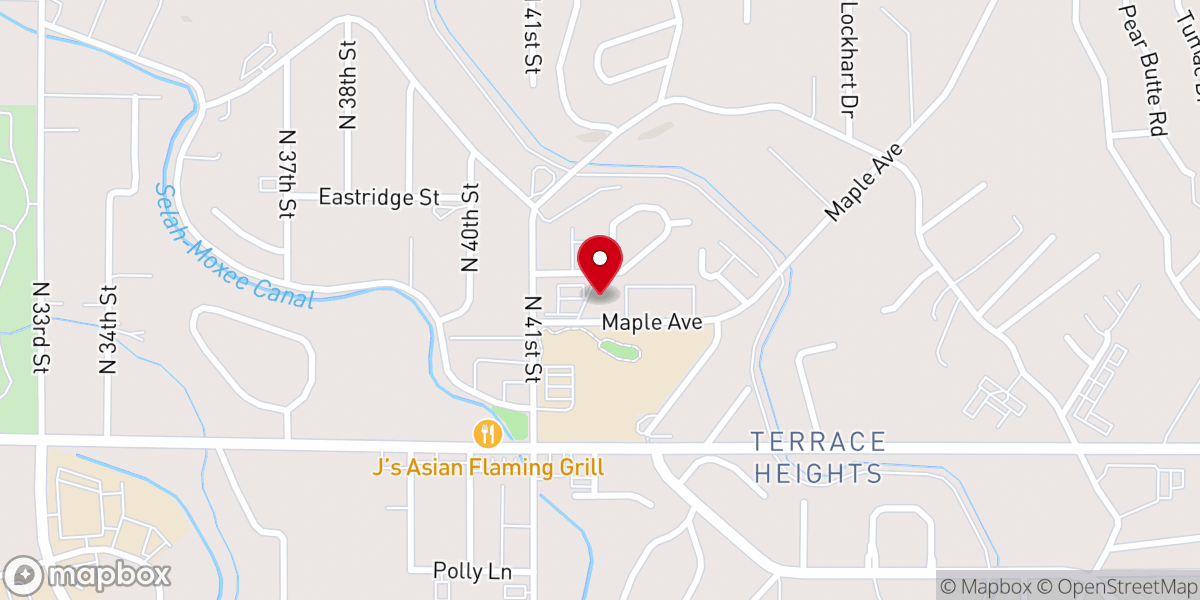 Map showing location of Terrace Heights Assembly