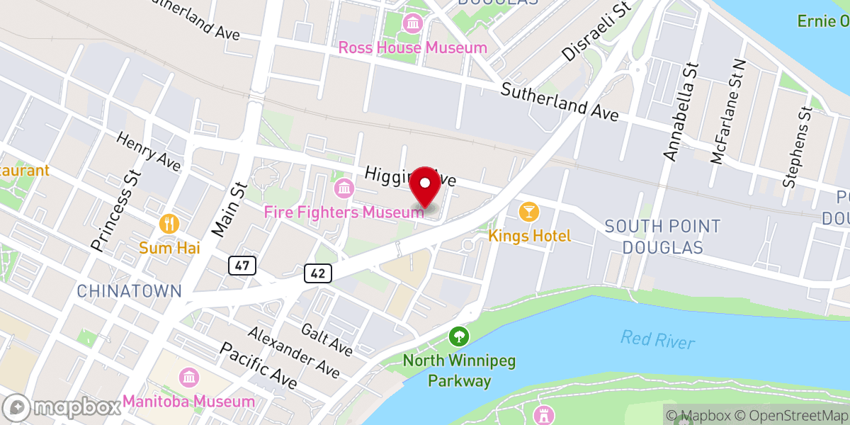 Map showing location of Our Lady of Lourdes Church