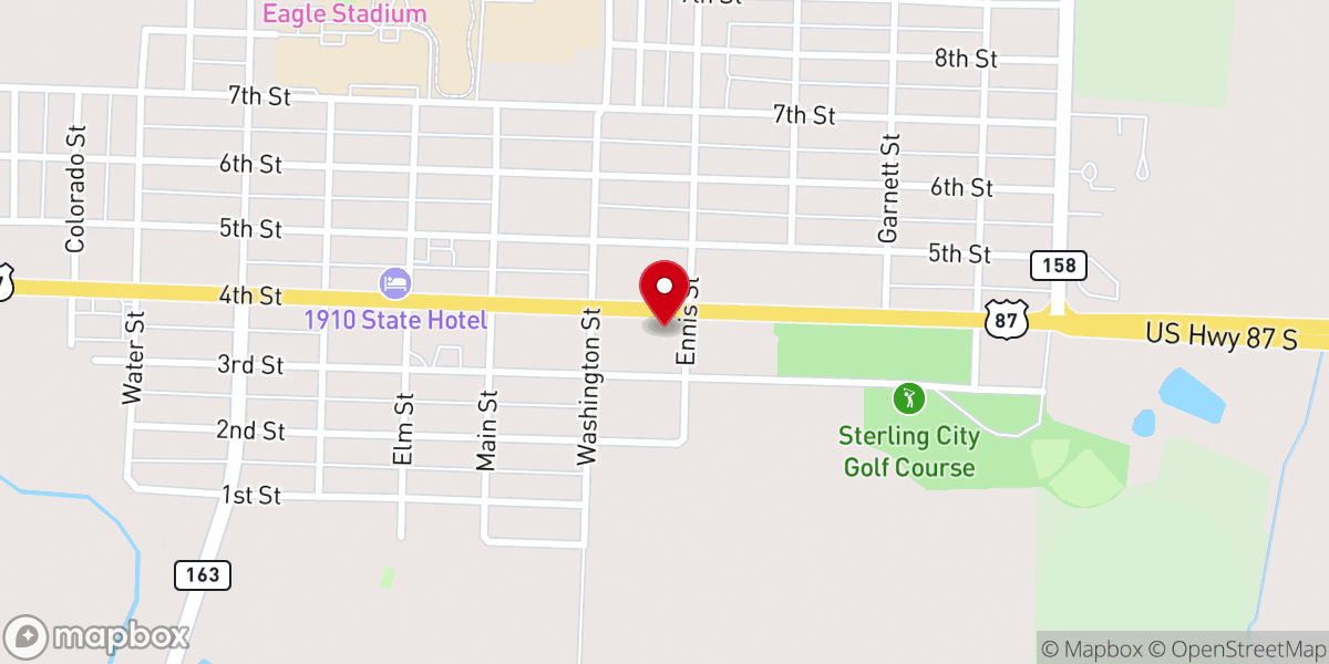 Map showing location of Dairy Queen