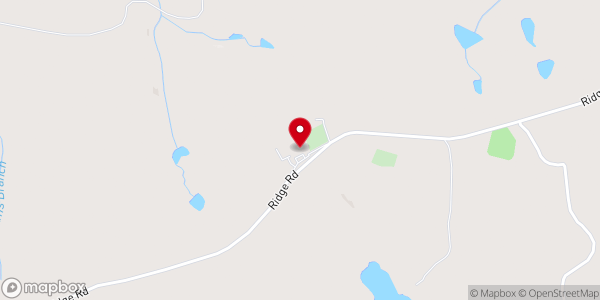 Map showing location of Damascus Baptist Church Ridge Road