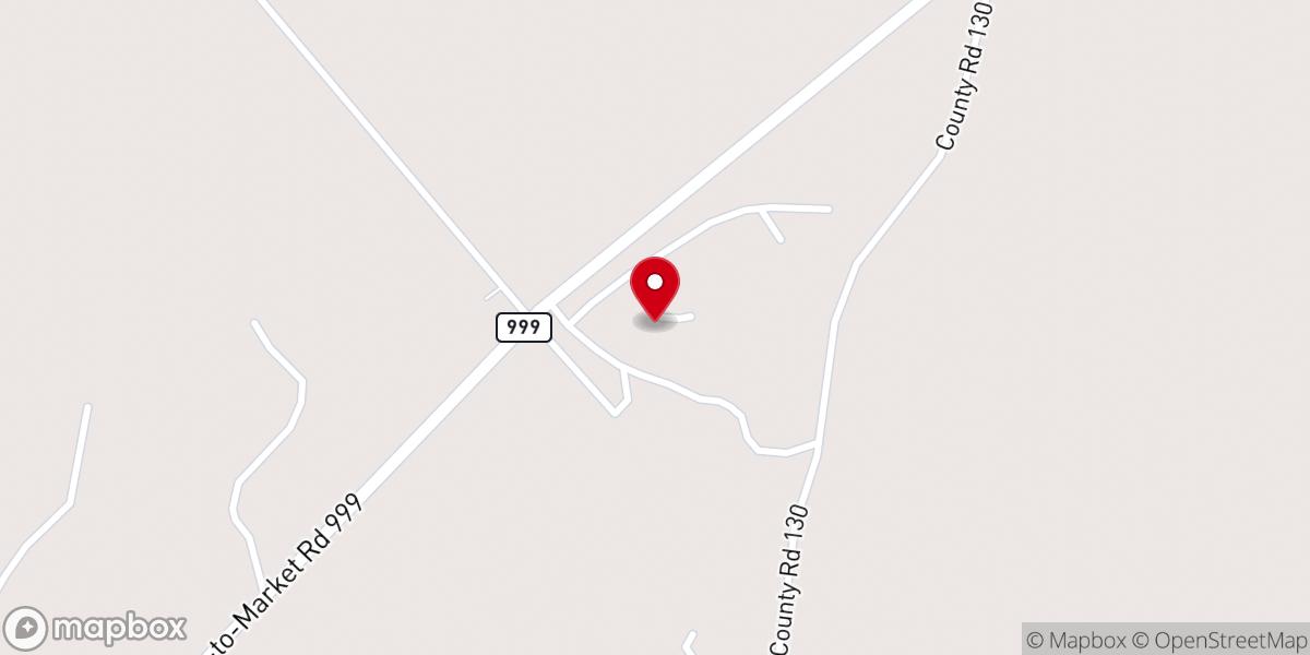 Map showing location of Daniel Springs Baptist Camp