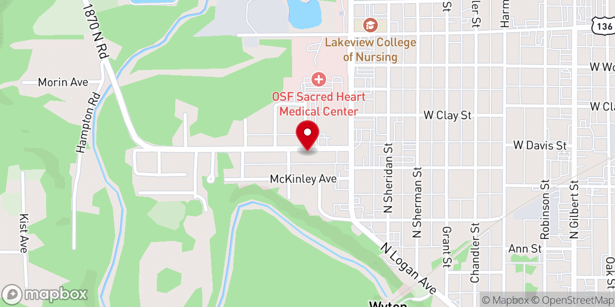 Map showing location of Danville - Living Water Apostolic Church