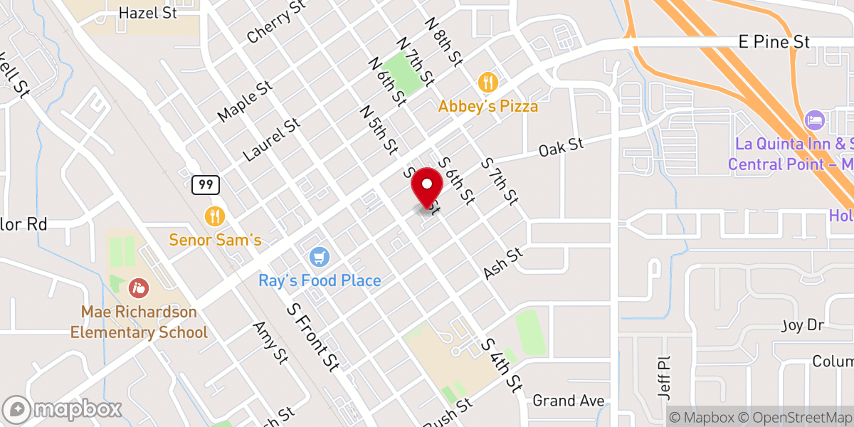 Map showing location of Oasis Church