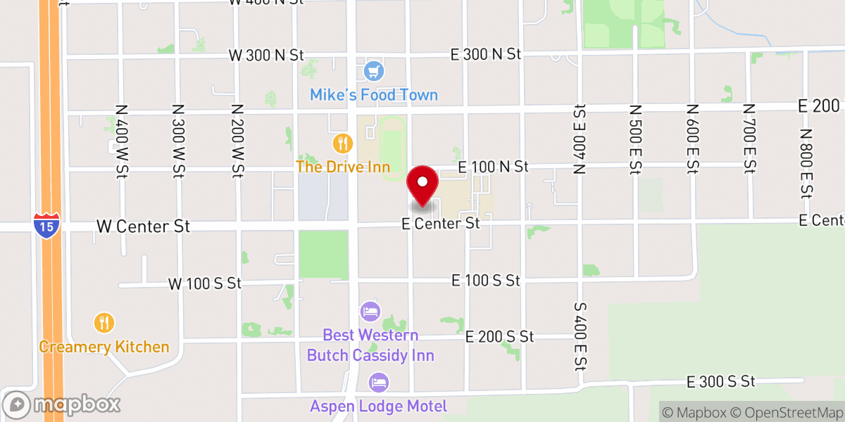 Map showing location of Beaver County Treasurer