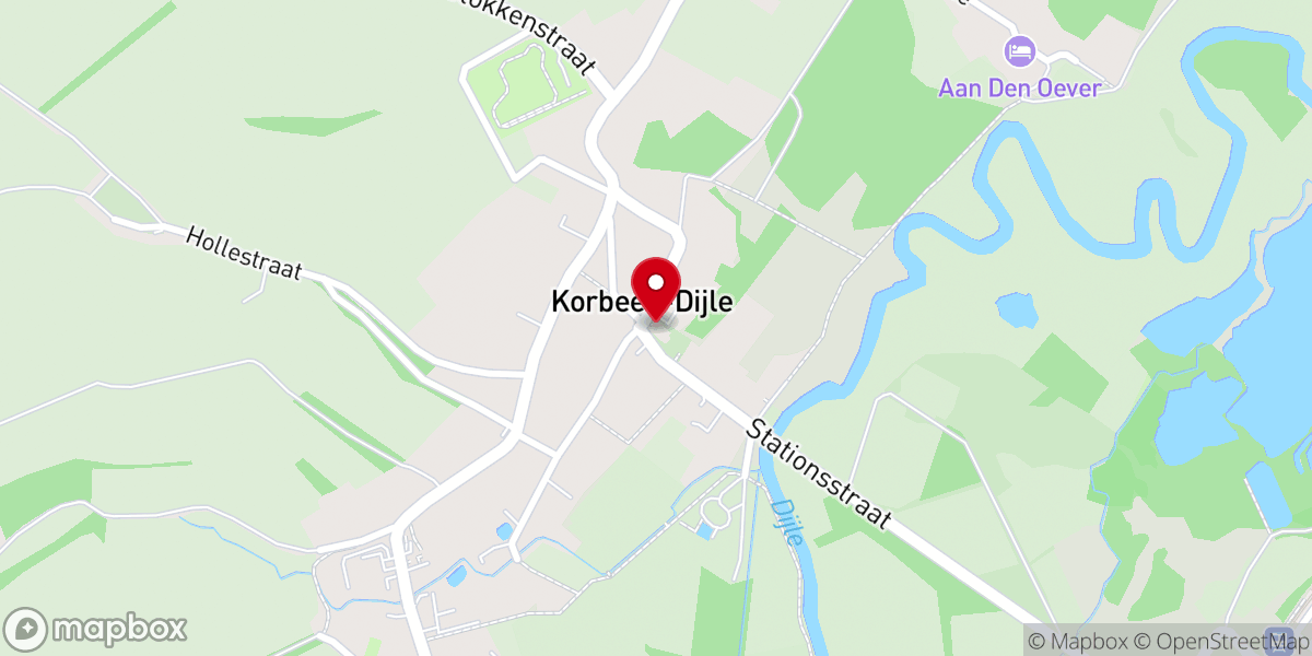 Map showing location of église Sint-Bartholomeus de Korbeek-Dijle