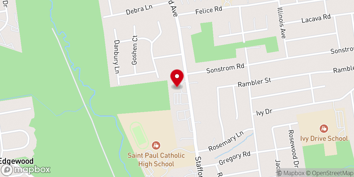 Map showing location of Saint Andrew Evangelical Lutheran Church