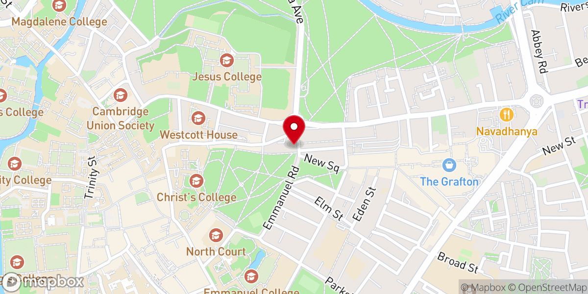 Map showing location of Wesley Methodist Church
