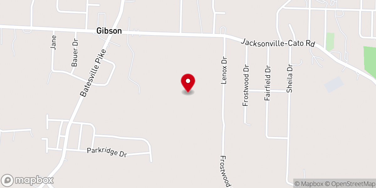 Map showing location of Cornerstone Bible Fellowship Church