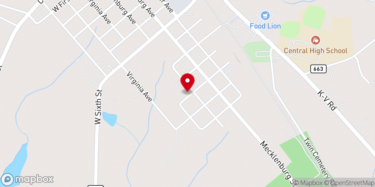 Map showing location of First Baptist Church