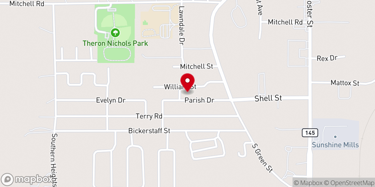 Map showing location of New Life Church of Deliverance