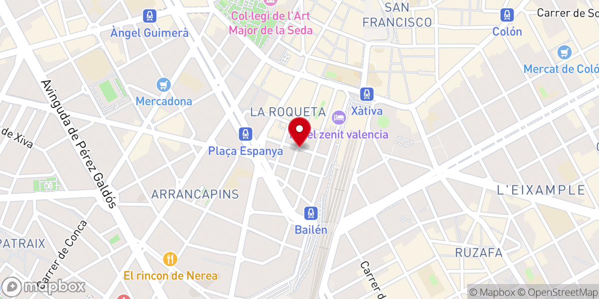 Map showing location of Falla Convento de Jerusalén