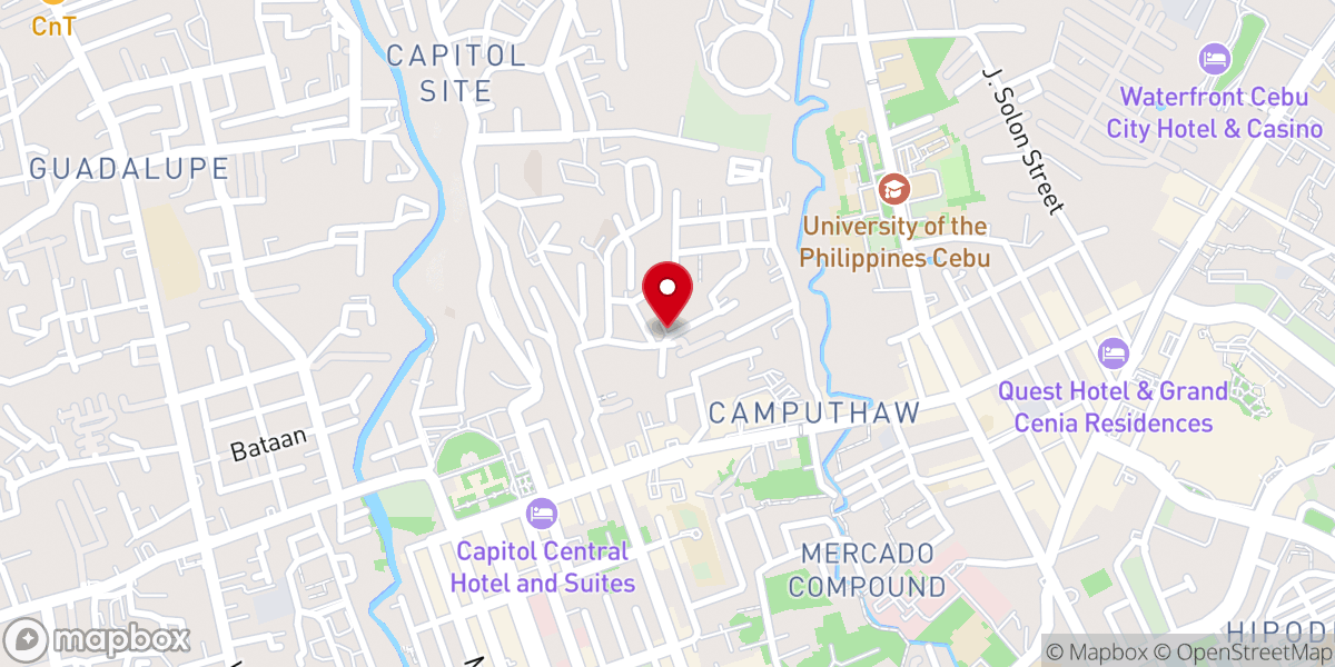 Map showing location of Word for the World Christian Fellowship - Cebu