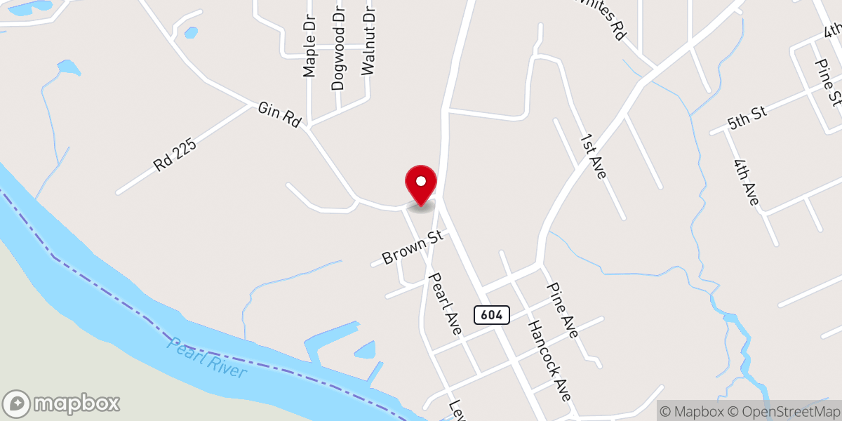 Map showing location of First Southern Baptist Church