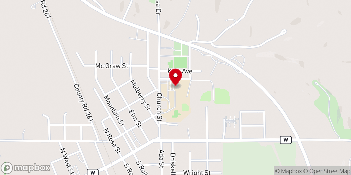 Map showing location of Oran R III School District
