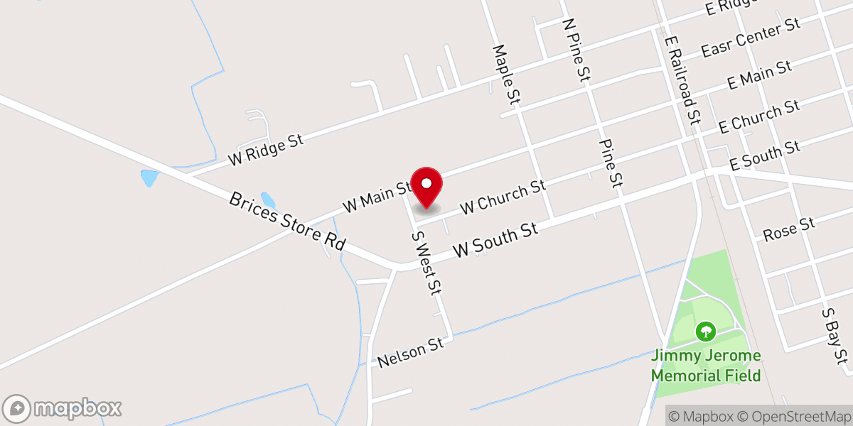 Map showing location of St Phillip AME Church
