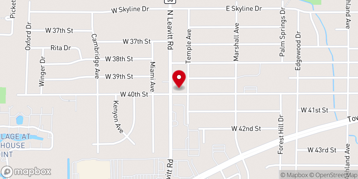 Map showing location of Leavitt Road Gospel Hall