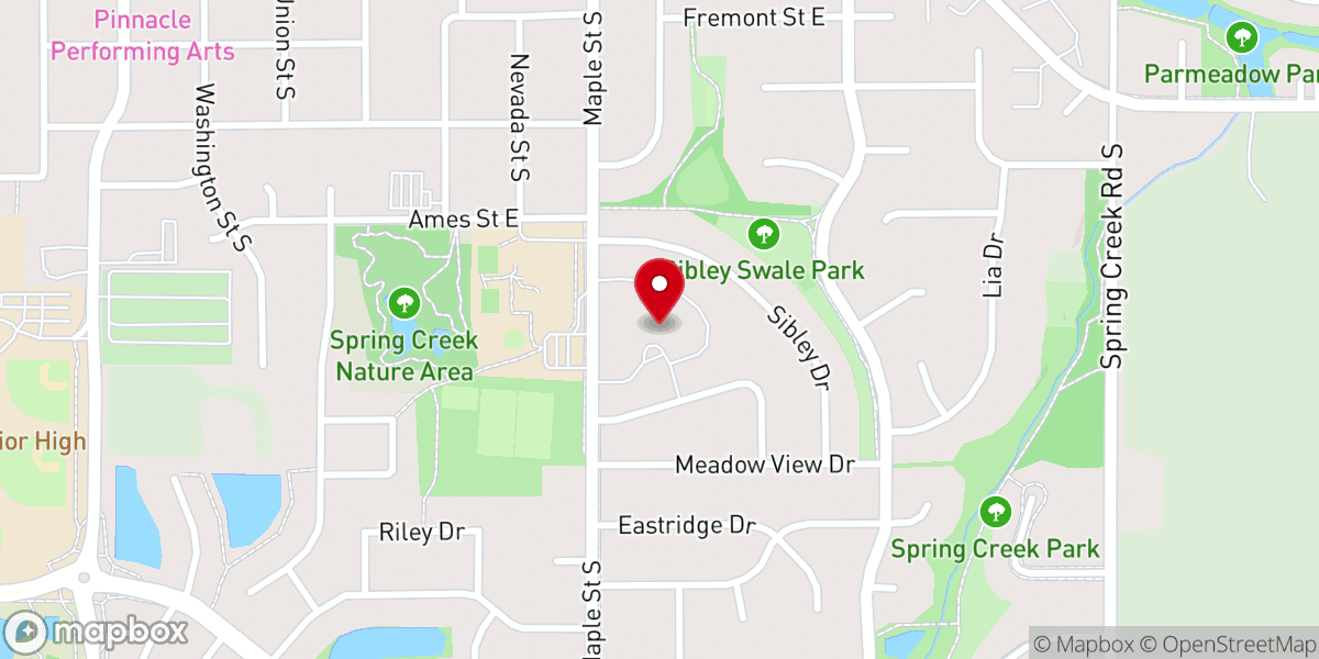 Map showing location of Northfield United Methodist Church