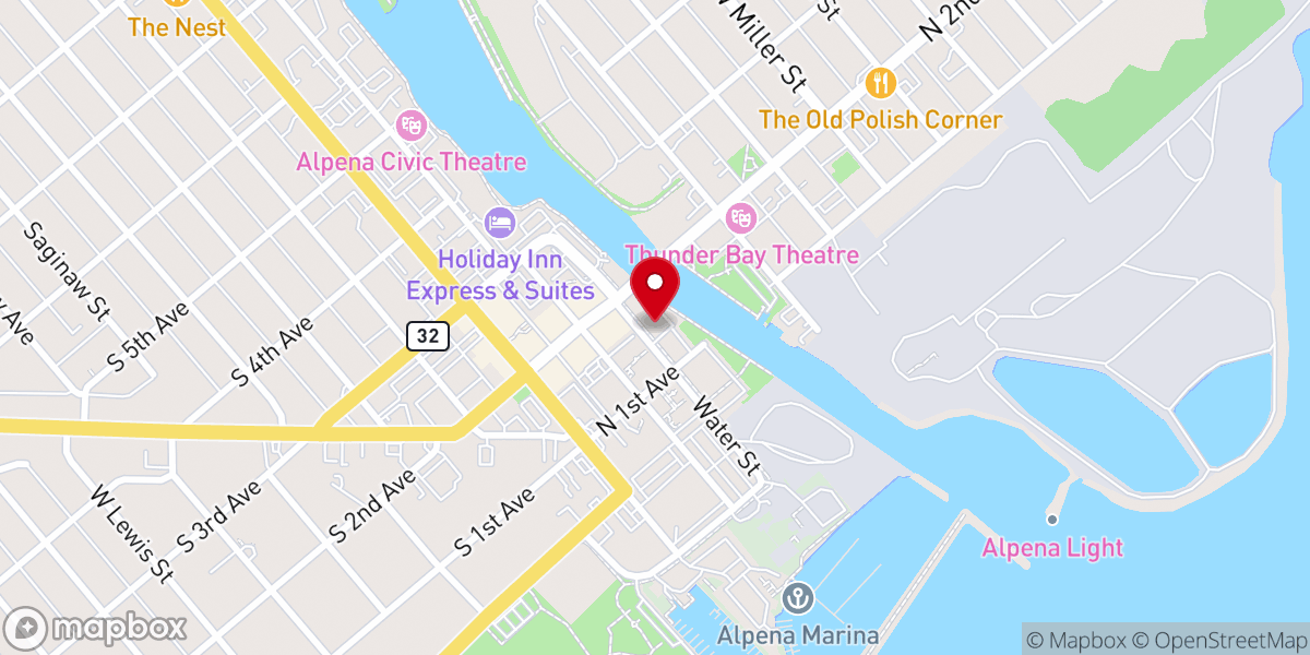 Map showing location of Water Street Commons
