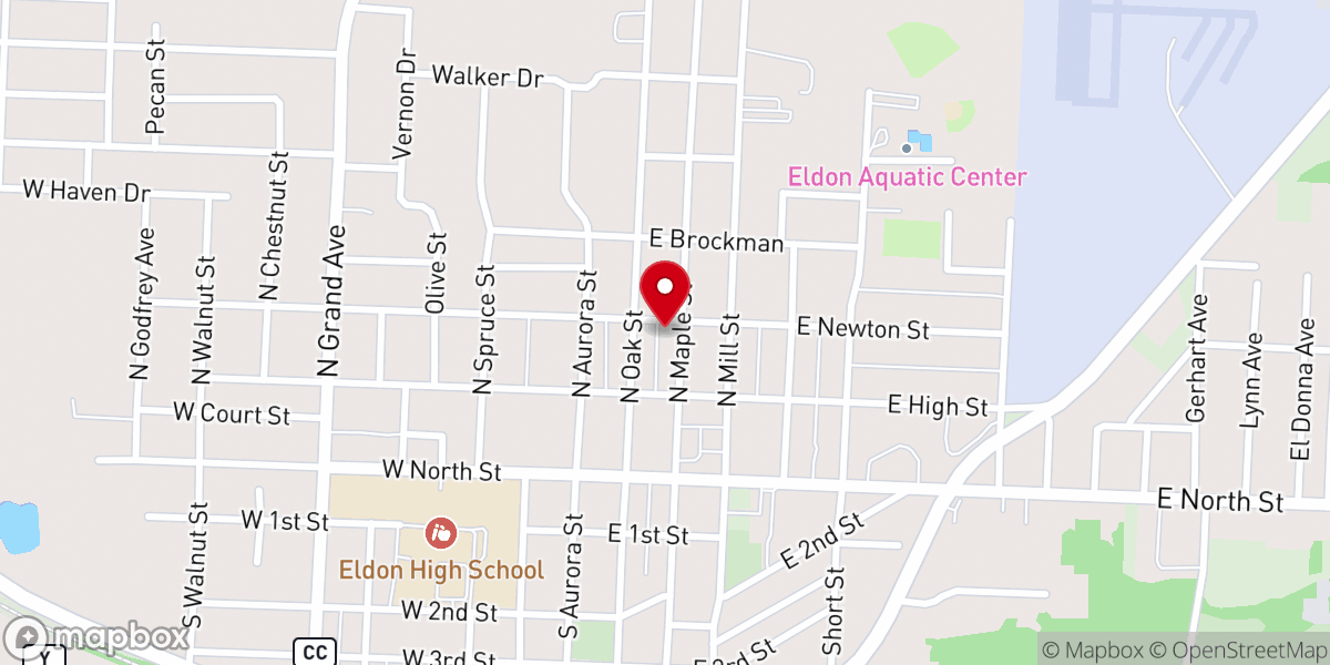 Map showing location of Old Time Gospel Church