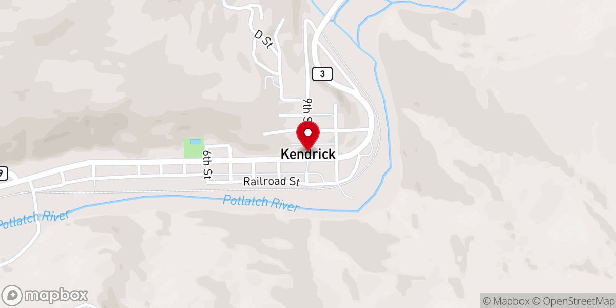 Map showing location of Kendrick