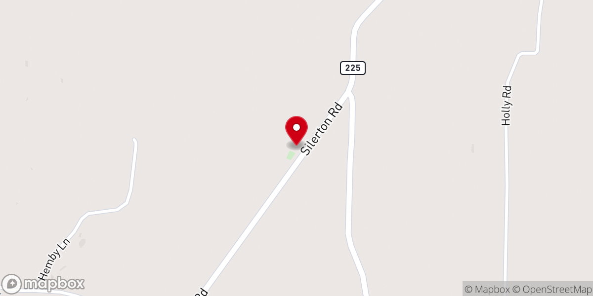 Map showing location of New Home Baptist Church