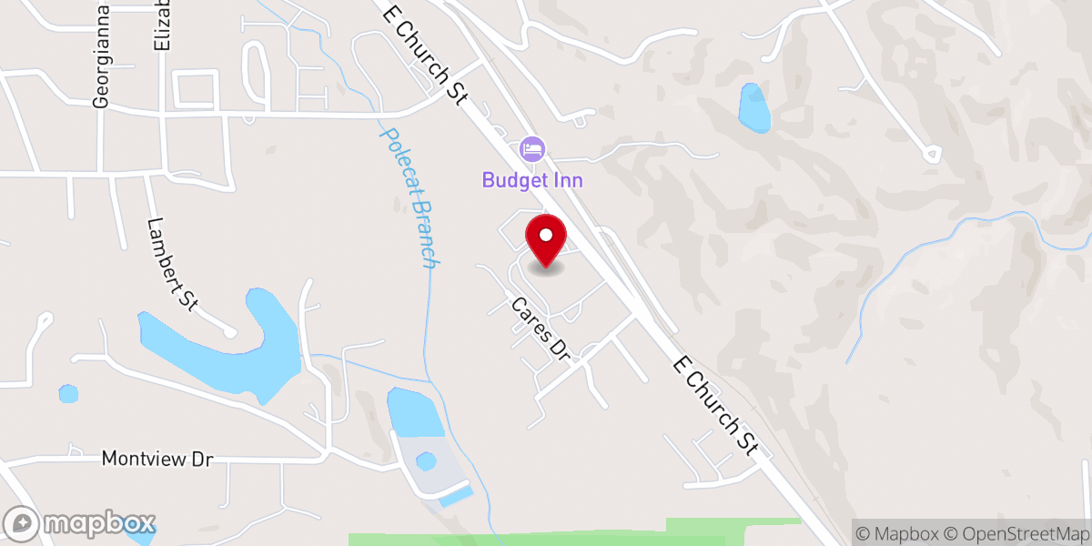Map showing location of Pickens County Tax Commissioner