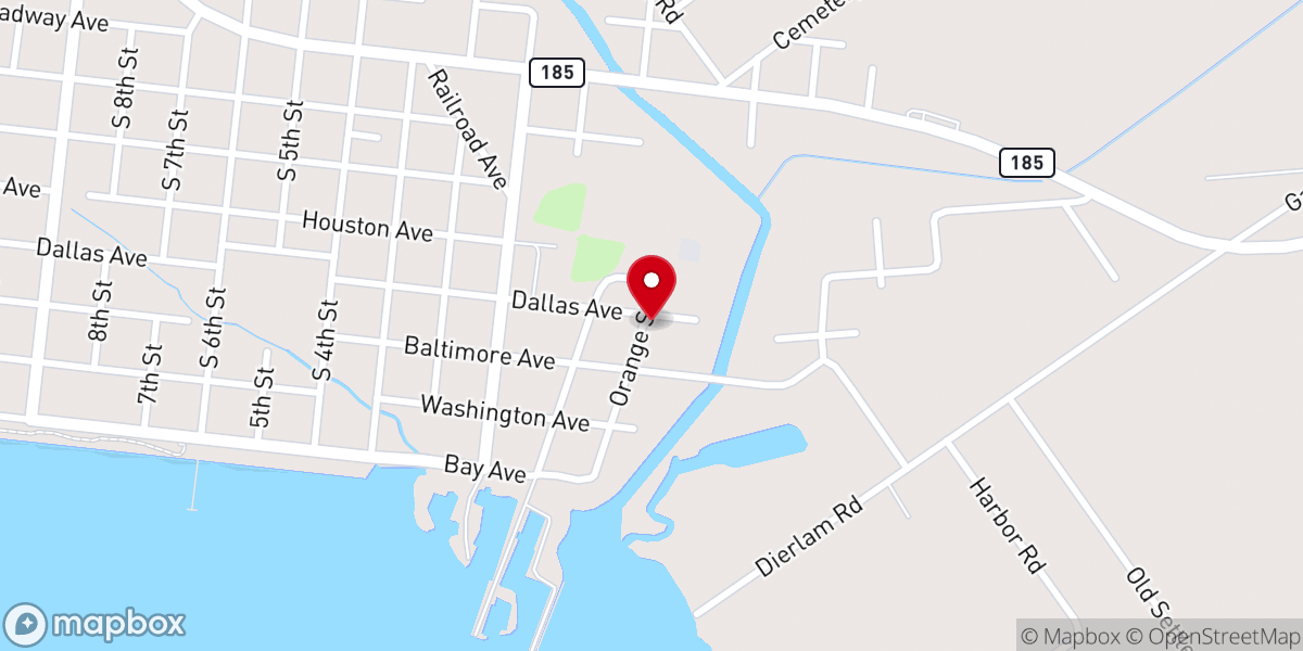 Map showing location of First Baptist Church ? Seadrift - Food Distribution Center
