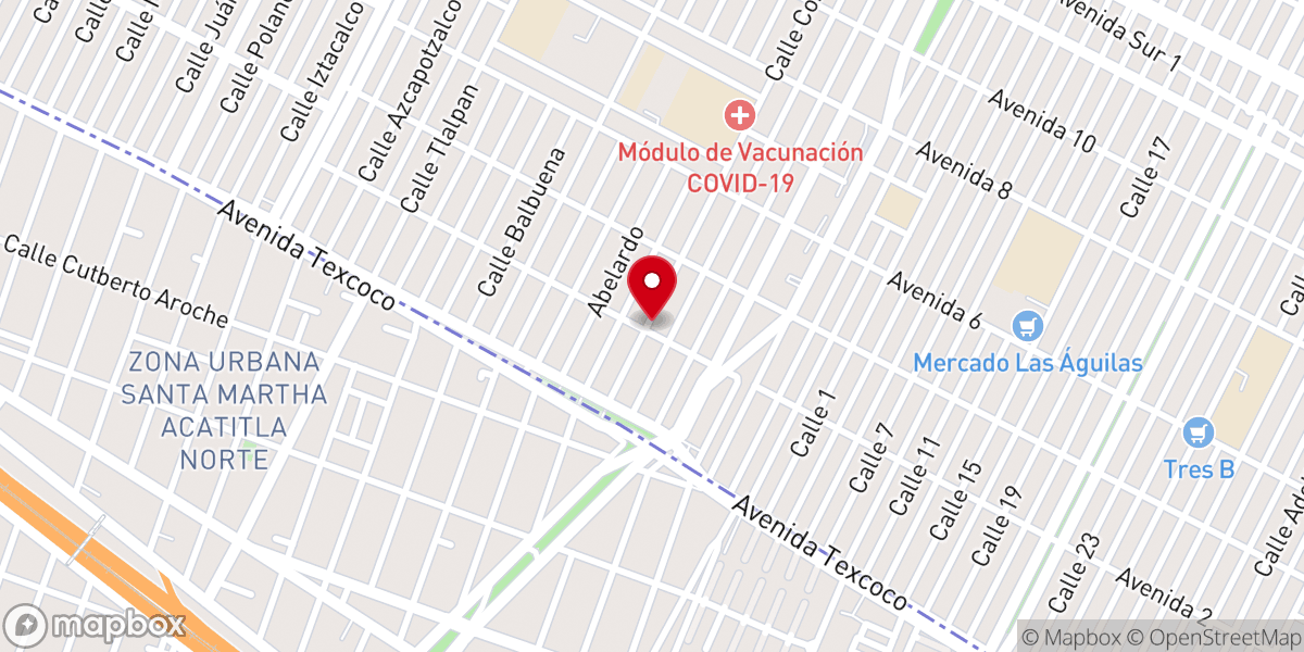 Map showing location of Capilla del Espíritu Santo