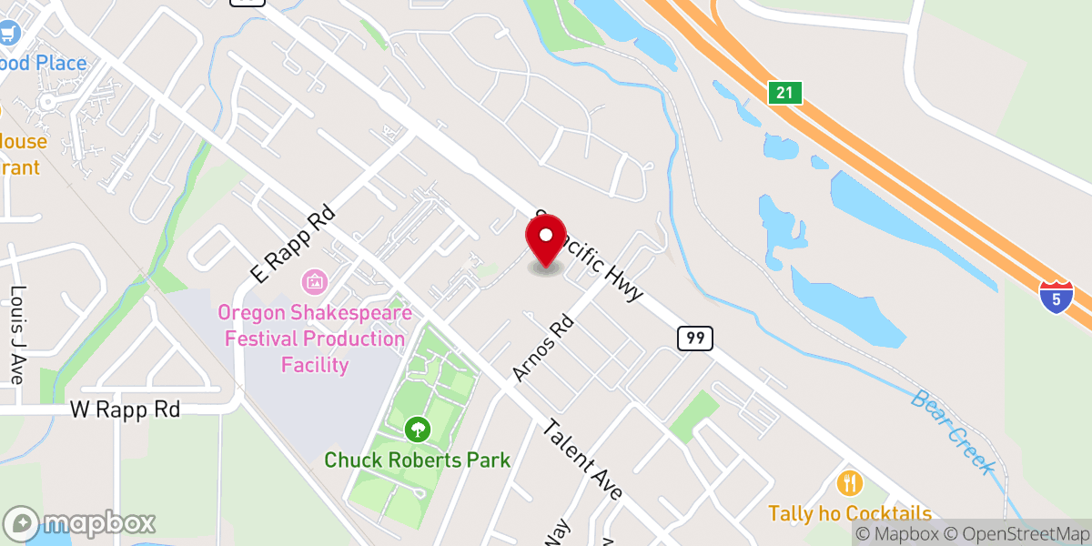 Map showing location of Valley Bible Fellowship
