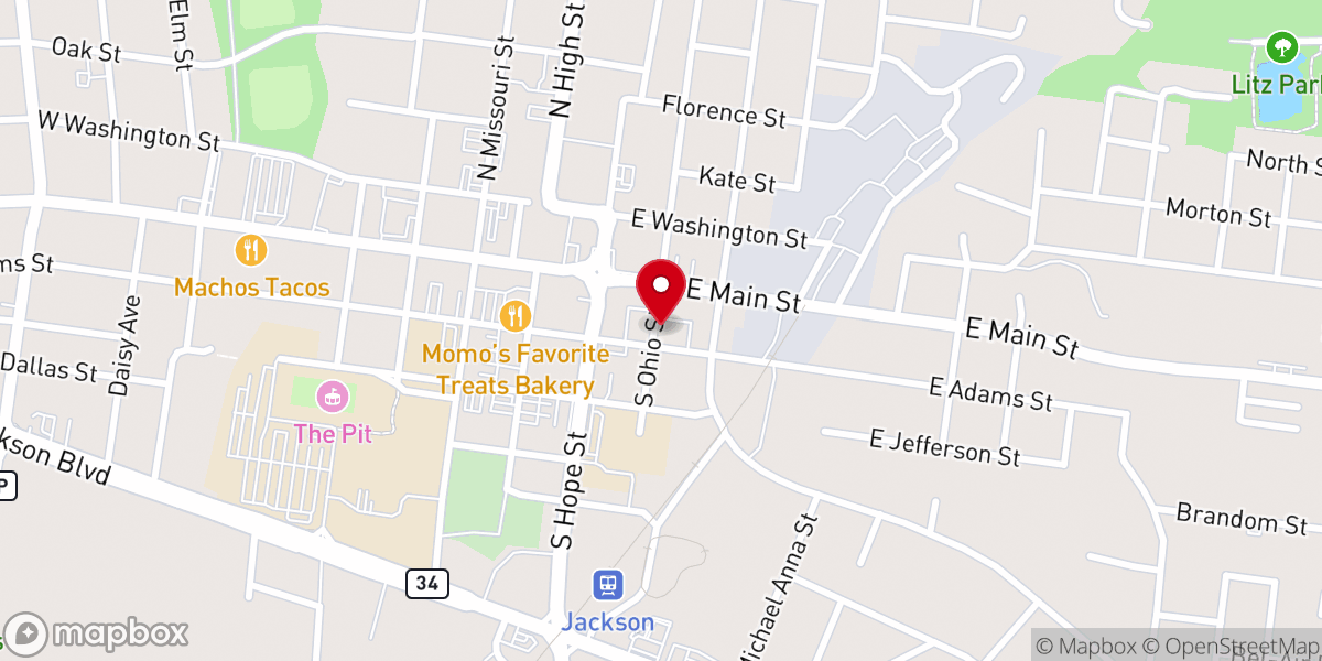 Map showing location of Emanuel United Church of Christ