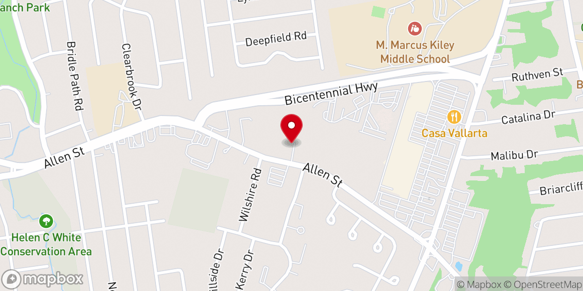 Map showing location of Christ Presbyterian Church