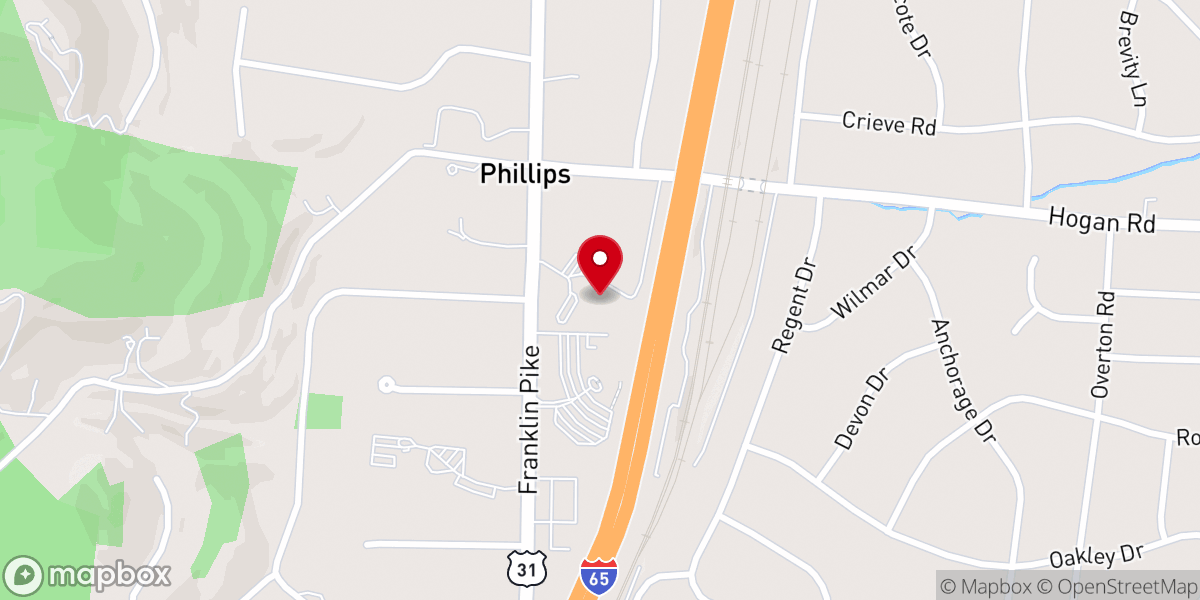 Map showing location of Our Savior Lutheran Church
