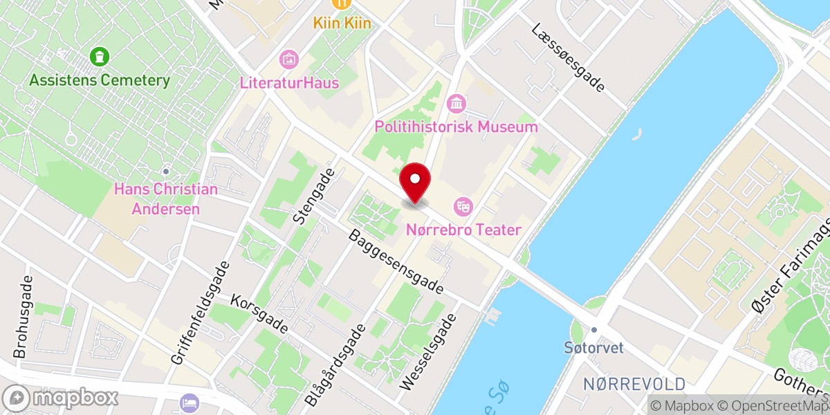 Map showing location of Sakramentskirken