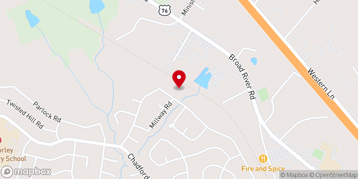 Map showing location of Saint Peter Baptist Church