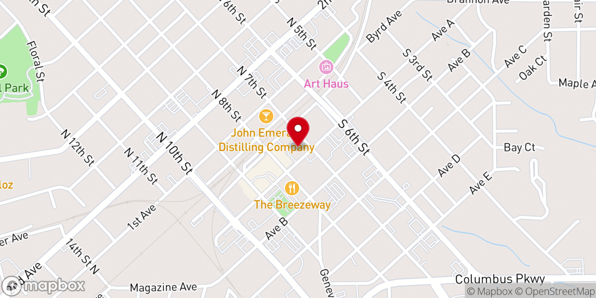 Map showing location of First Methodist Church of Opelika