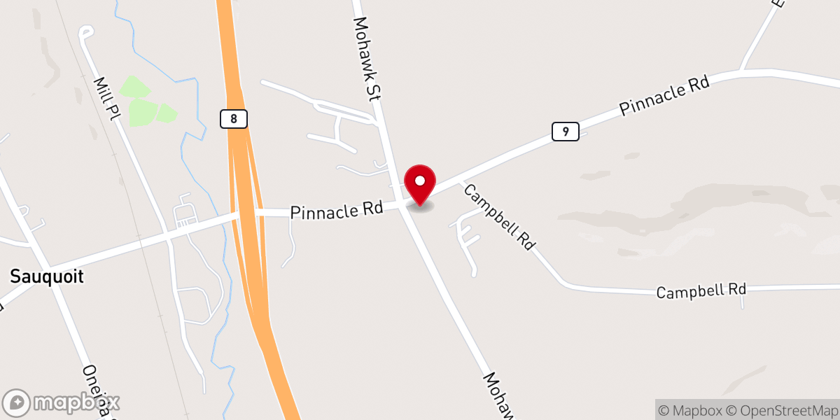 Map showing location of Sauquoit United Methodist Church