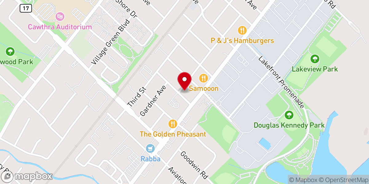 Map showing location of Gospel Assemly Church