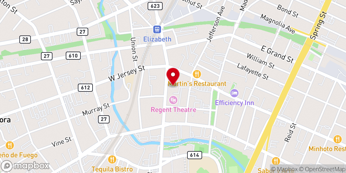Map showing location of St. John's Episcopal Church