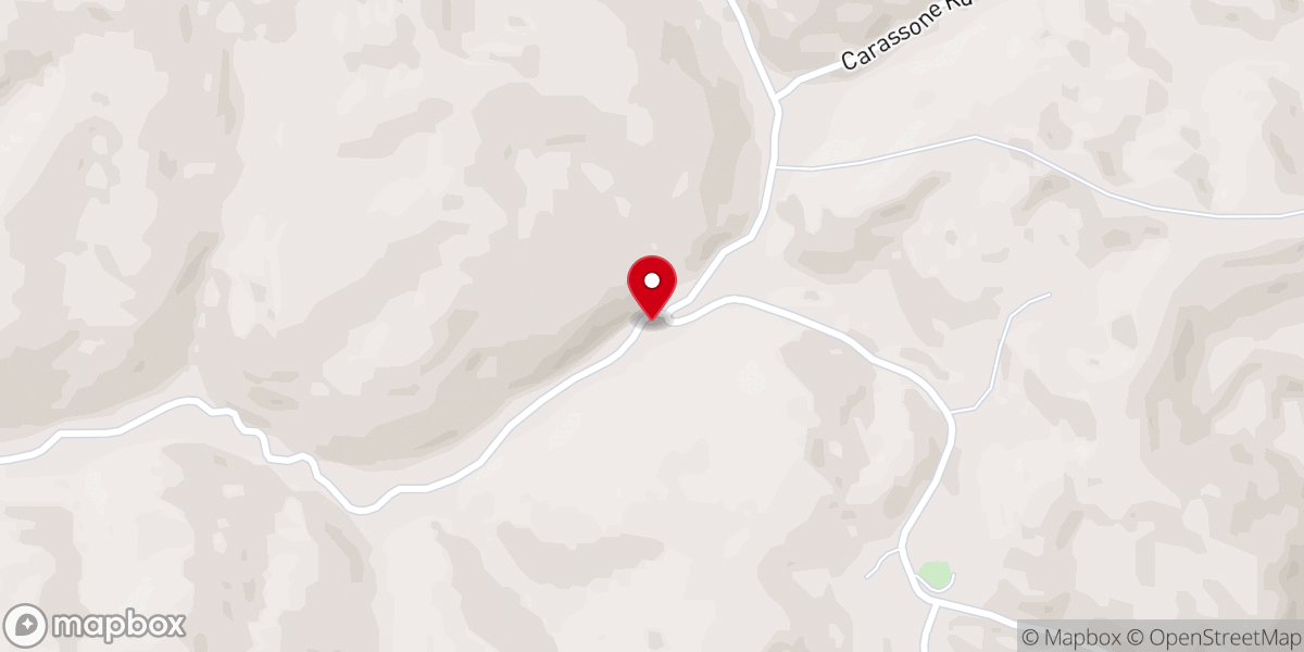 Map showing location of Bull Creek Church